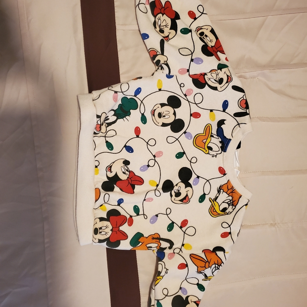Baby Girl Zara 9-12m Mickey Mouse and friends Christmas lights